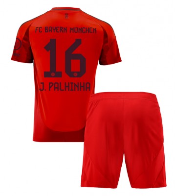 Bayern Munich Joao Palhinha #16 Primera Equipación Niños 2024-25 Manga Corta (+ Pantalones cortos)